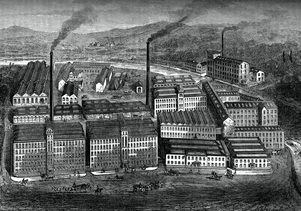 Clarks Anchor Thread Works, Paisley, Szkocja, c1880 autorstwa Unbekannt