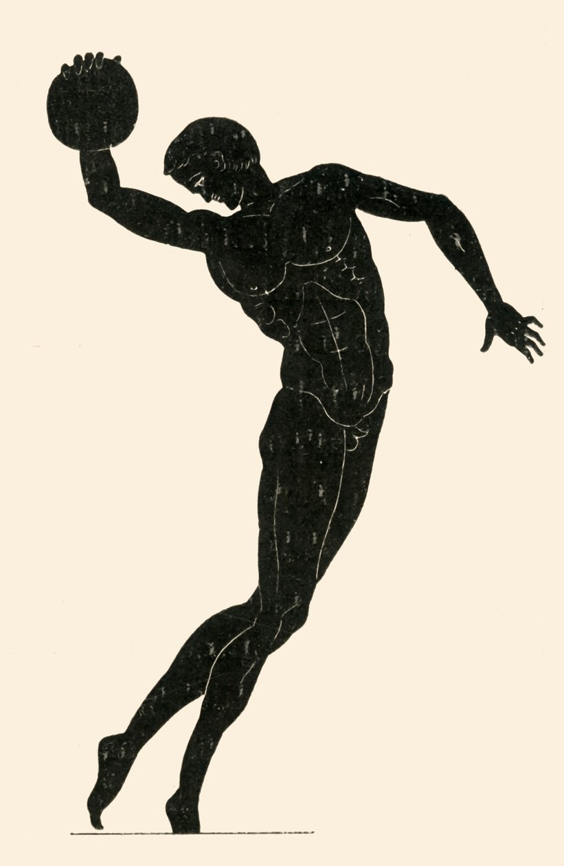 Klasyczny sportowiec rzucający dyskiem, 1908. autorstwa Unbekannt