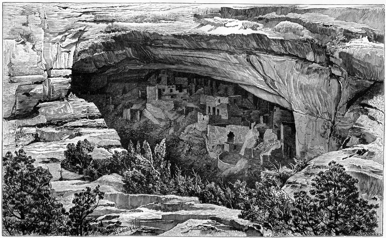 Cliff Palace w Cliff Palace Canyon, południowo-zachodnie Kolorado, USA, 1901 autorstwa Unbekannt