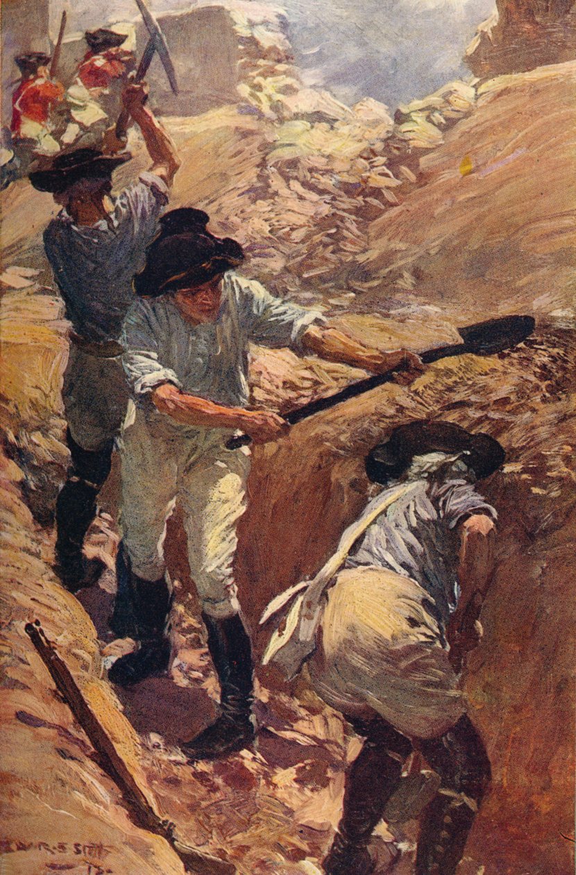 Clive w okopach w Arcot, 1751 c1912 autorstwa Unbekannt