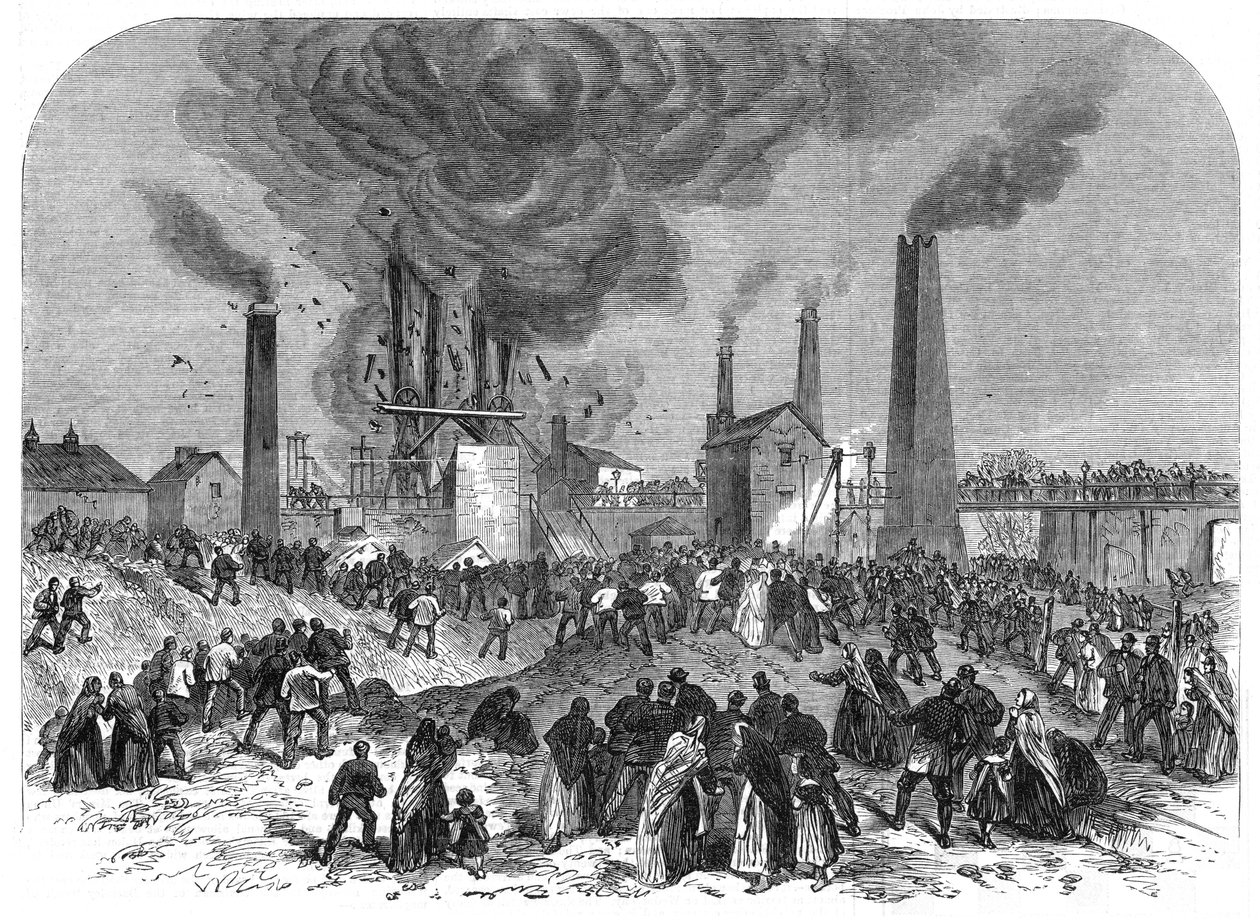 Katastrofa w kopalni węgla, Oaks Colliery, Barnsley, Yorkshire, grudzień 1866 autorstwa Unbekannt