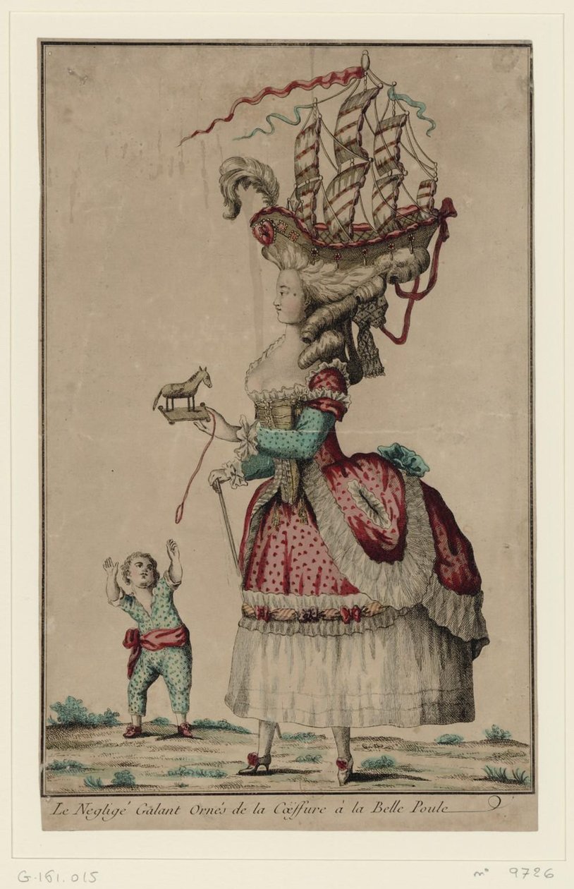 Fryzura w Belle-Poule, 1778 autorstwa Unbekannt