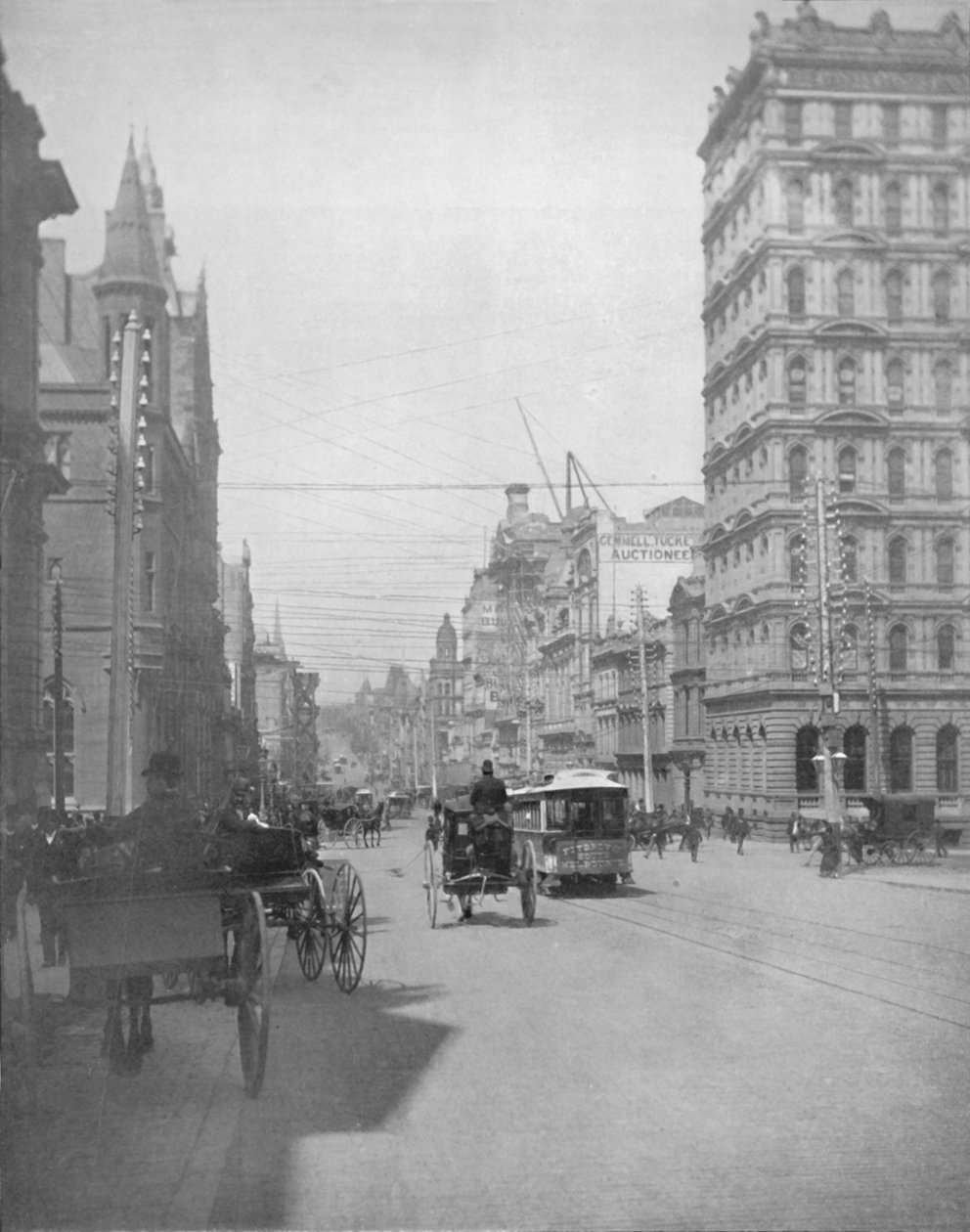 Collins Street, Melbourne, XIX wiek autorstwa Unbekannt