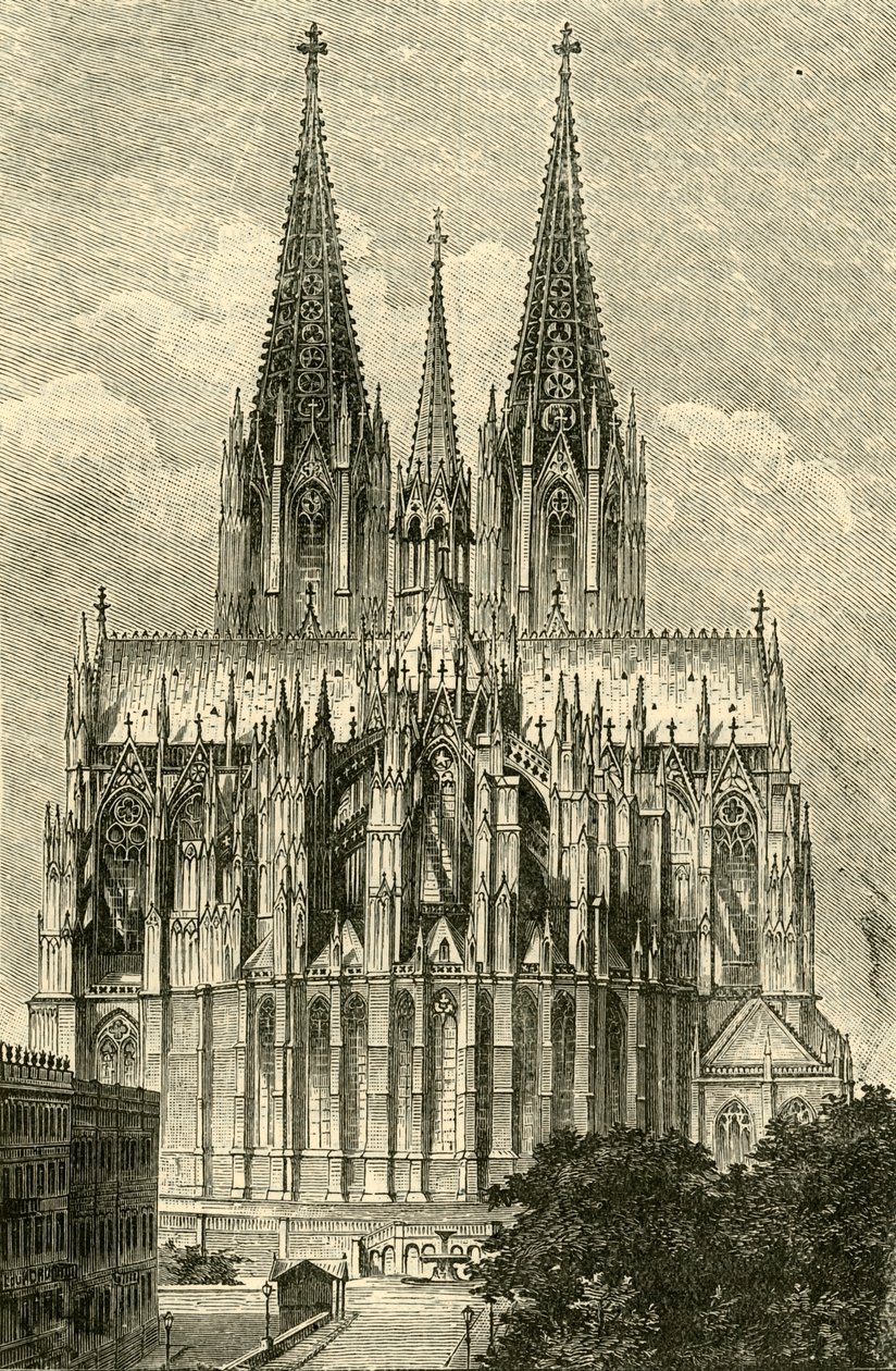 Katedra w Kolonii, od wschodu, 1890 r. autorstwa Unbekannt