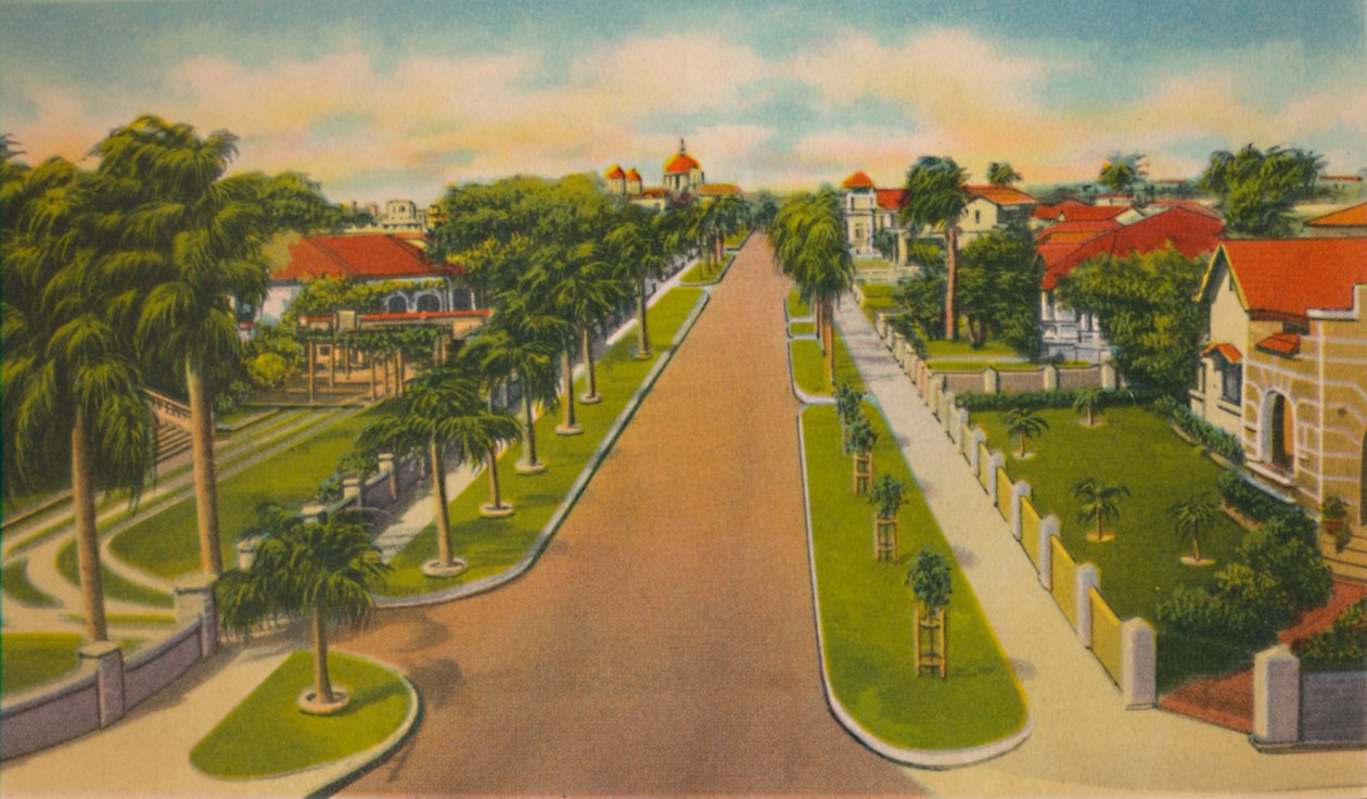 Colombia Avenue, Barranquilla, ok. 1940 r. autorstwa Unbekannt