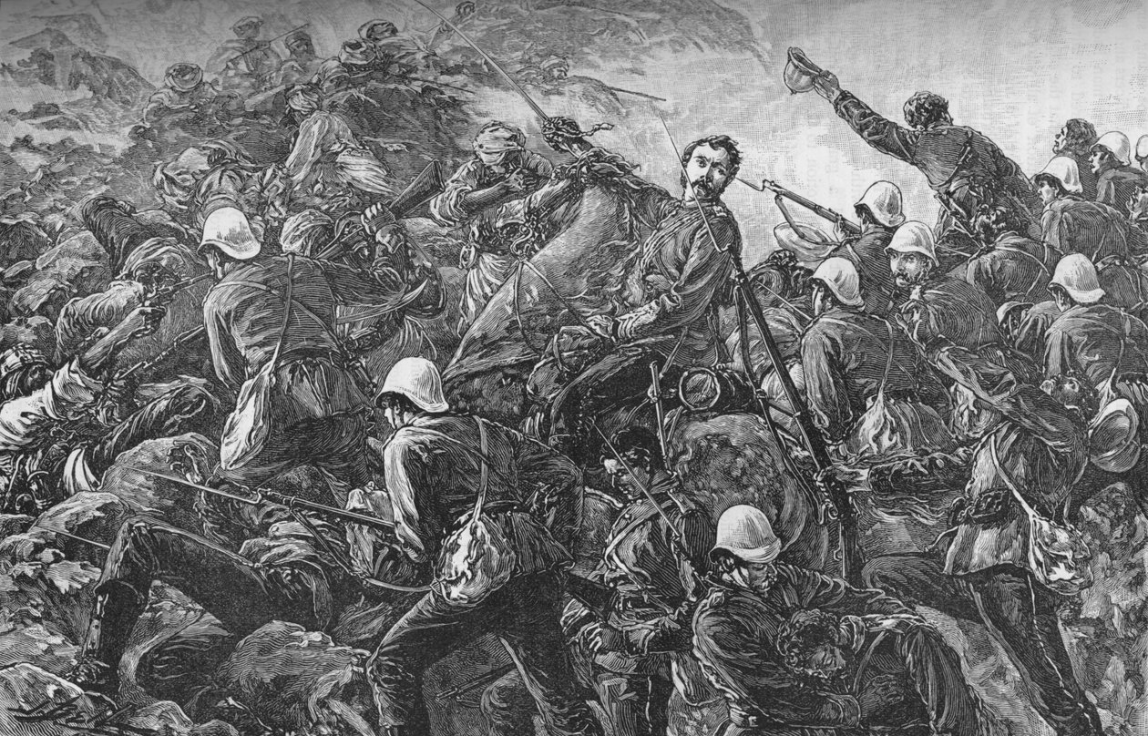 Pułkownik Galbraith w bitwie pod Maiwand, ok. 1880 r autorstwa Unbekannt