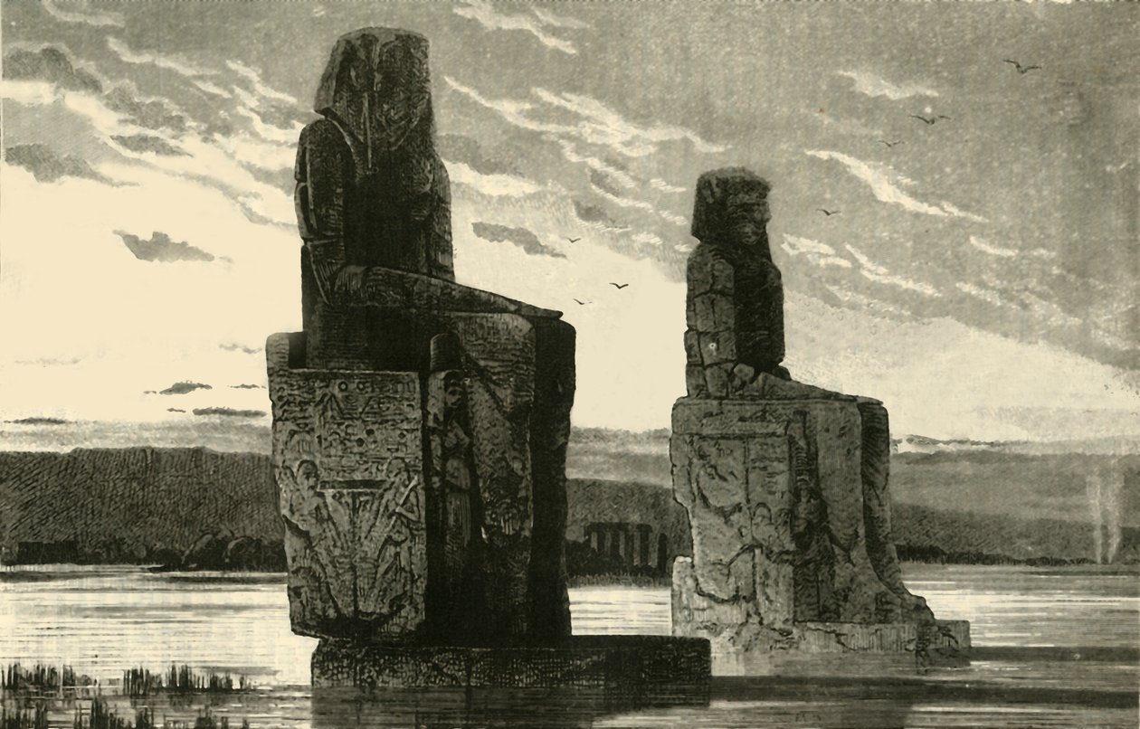Kolosalne Posągi w Tebach, 1890. autorstwa Unbekannt