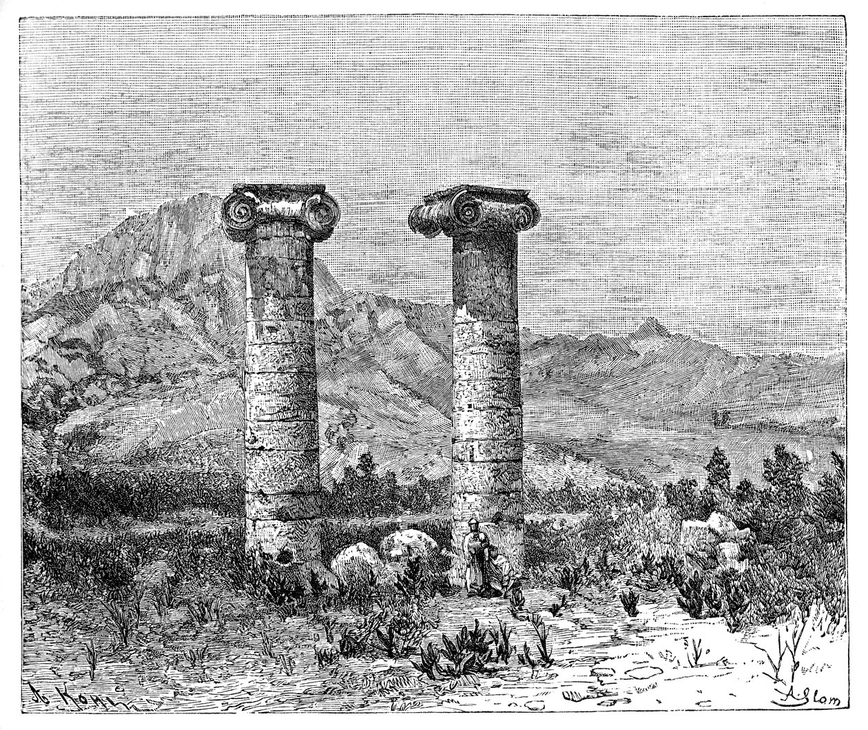 Kolumny świątyni Kybele, Sardes Sardis, Turcja, 1895 autorstwa Unbekannt