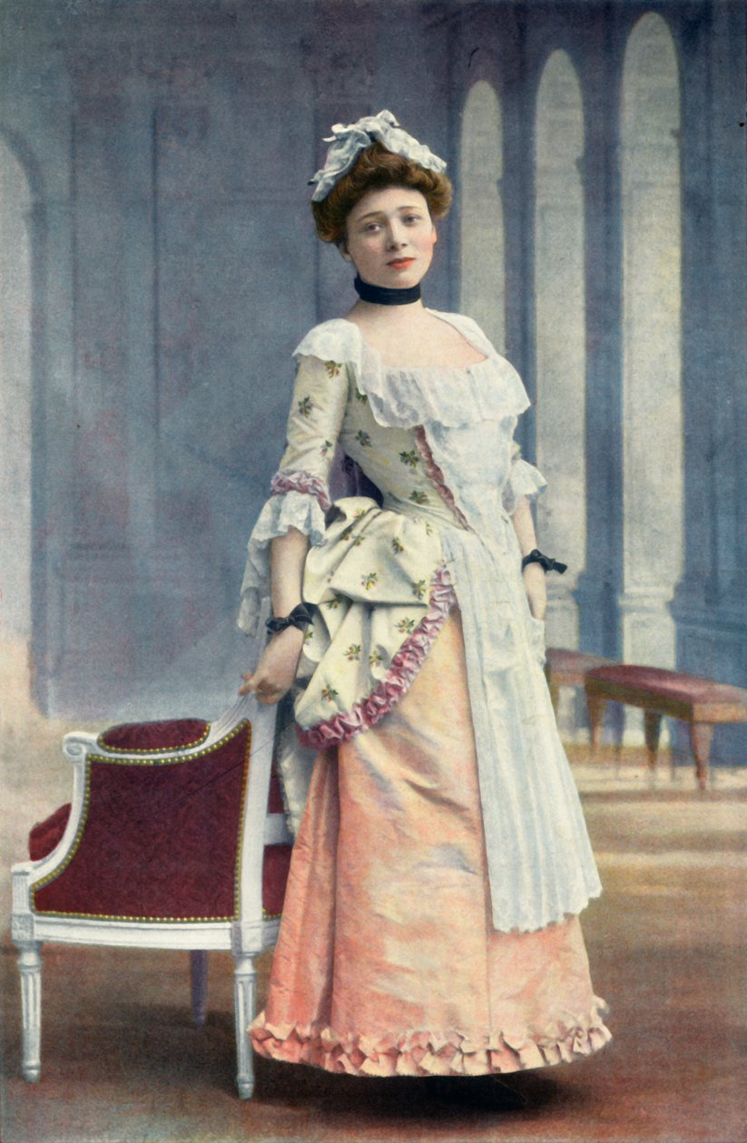 Komedia francuska. Panna Marie Leconte. Rola Lisette. - Gra w miłość i przypadek, 1904. autorstwa Unbekannt
