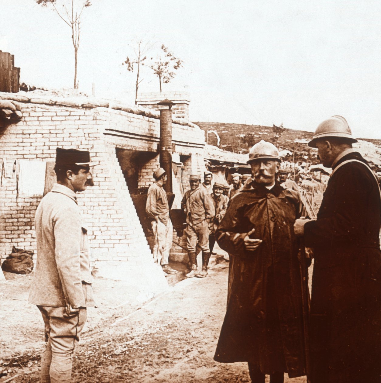 Stanowisko dowodzenia, Szampan, północna Francja, c1914-c1918 autorstwa Unbekannt