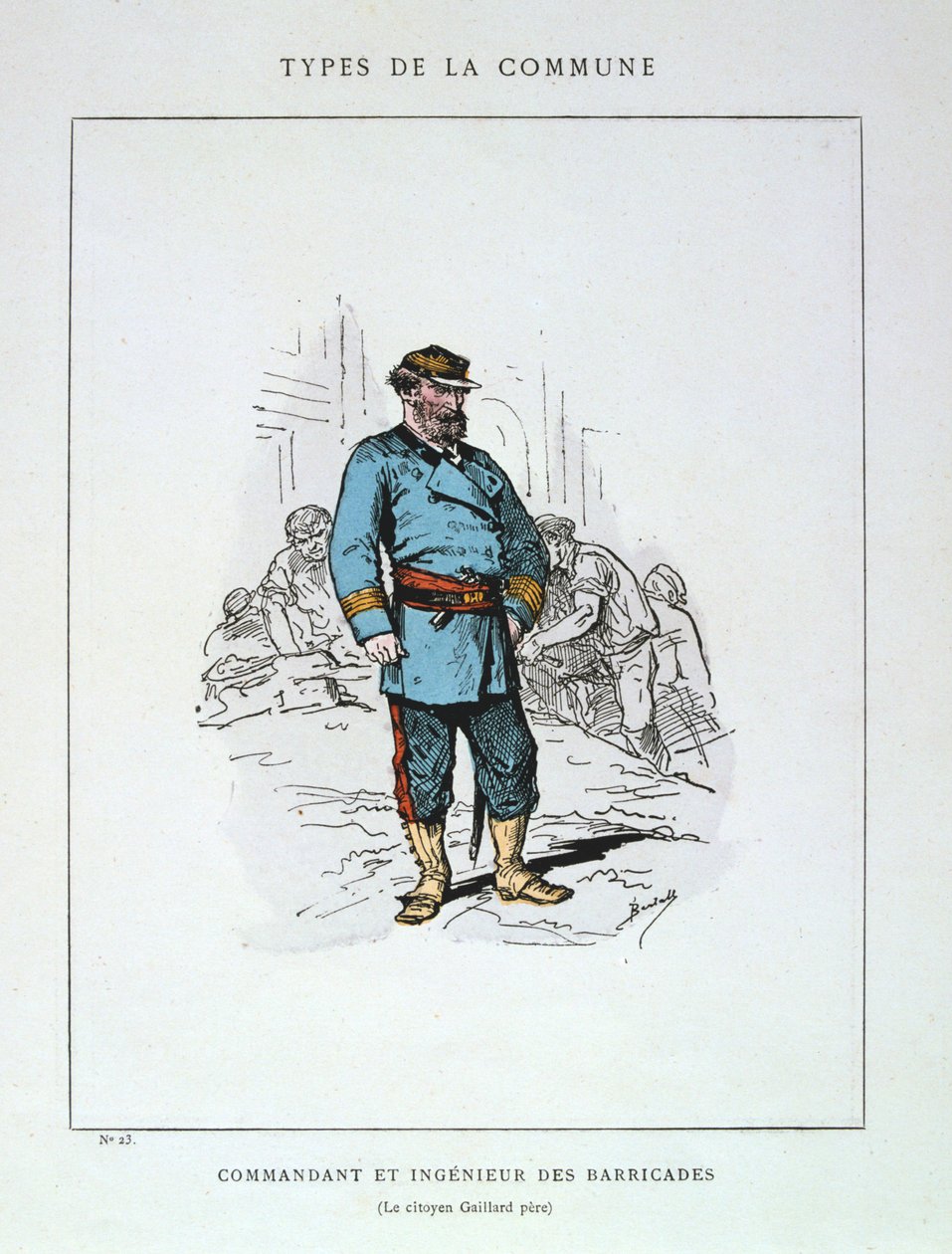 Komendant i Inżynier Barykad, Komuna Paryska, 1871. autorstwa Unbekannt