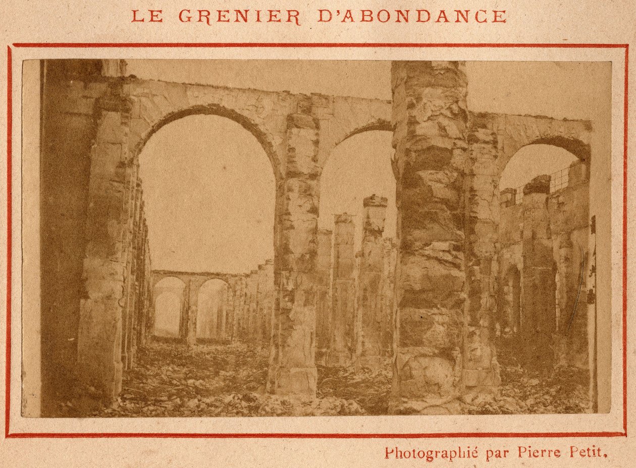 Komuna Paryska (1871): widok na ruiny Grenier d