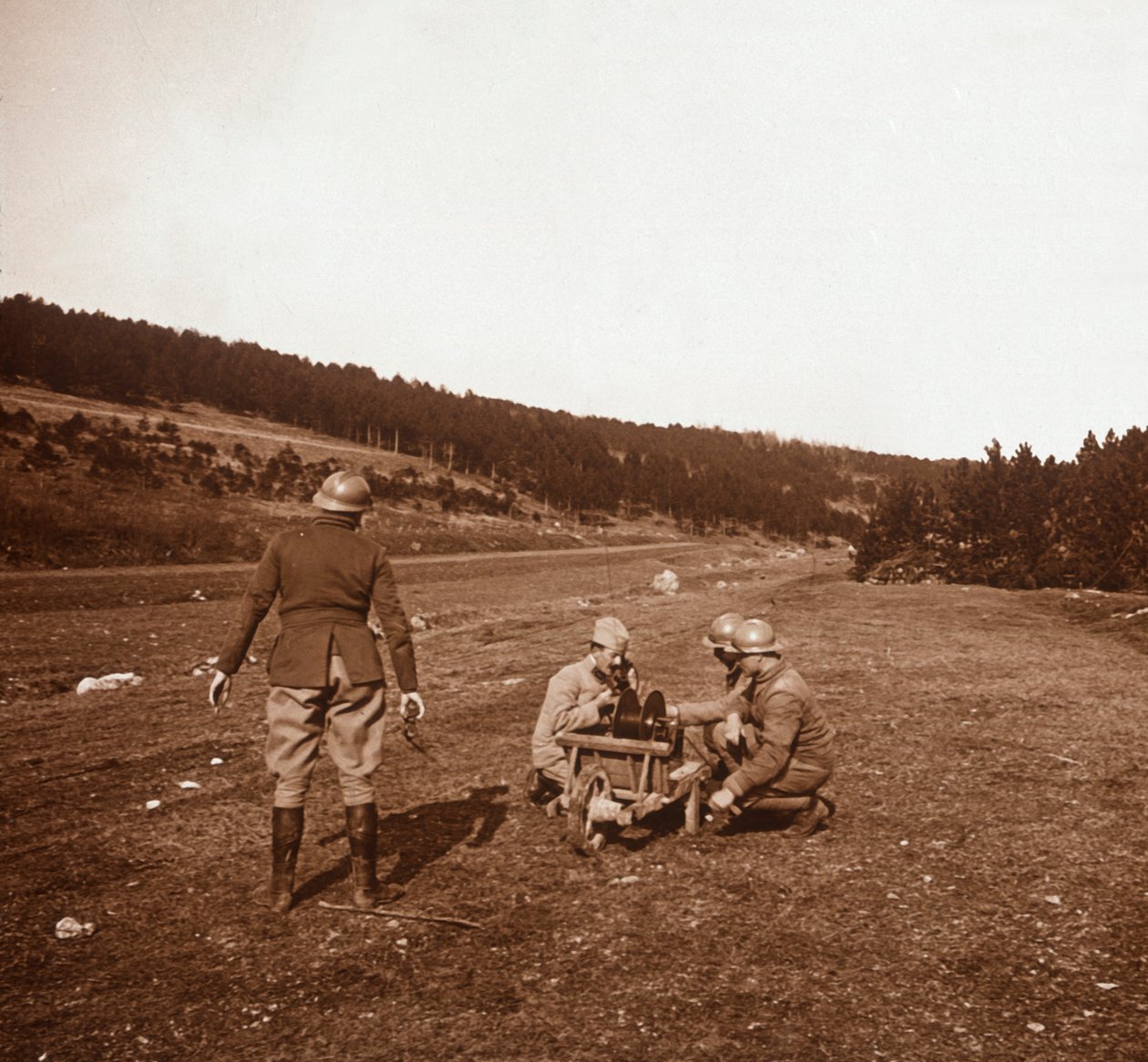 Komunikacja, Genicourt, północna Francja, c1914-c1918 autorstwa Unbekannt