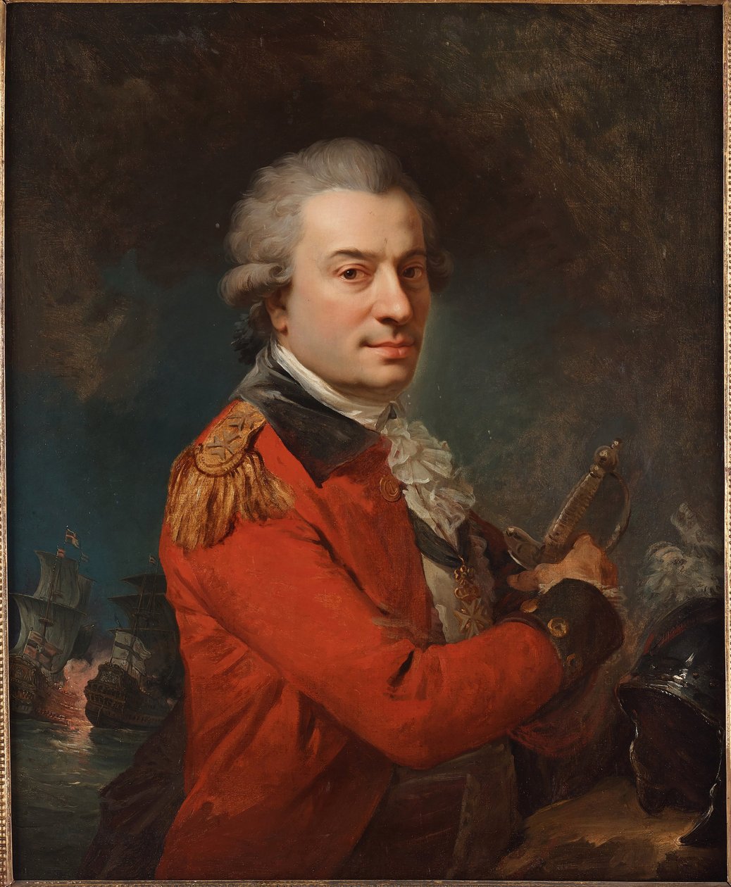 Hrabia Pierre André de Suffren z Saint-Tropez 1729-1788, połowa XVIII w. autorstwa Unbekannt