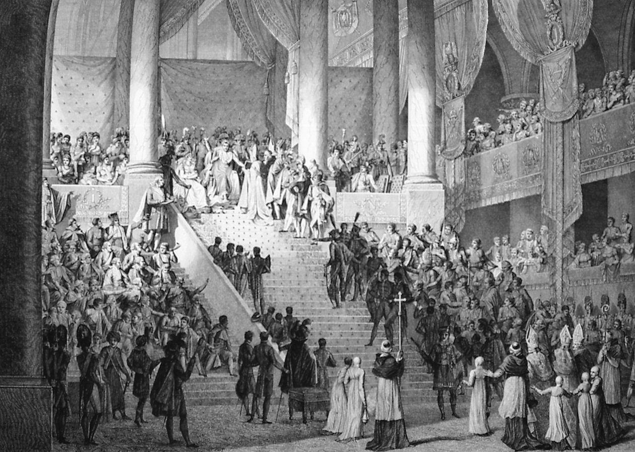 Konsekracja Napoleona i koronacja Józefiny przez papieża Piusa VII, 2 grudnia 1804 r. autorstwa Unbekannt