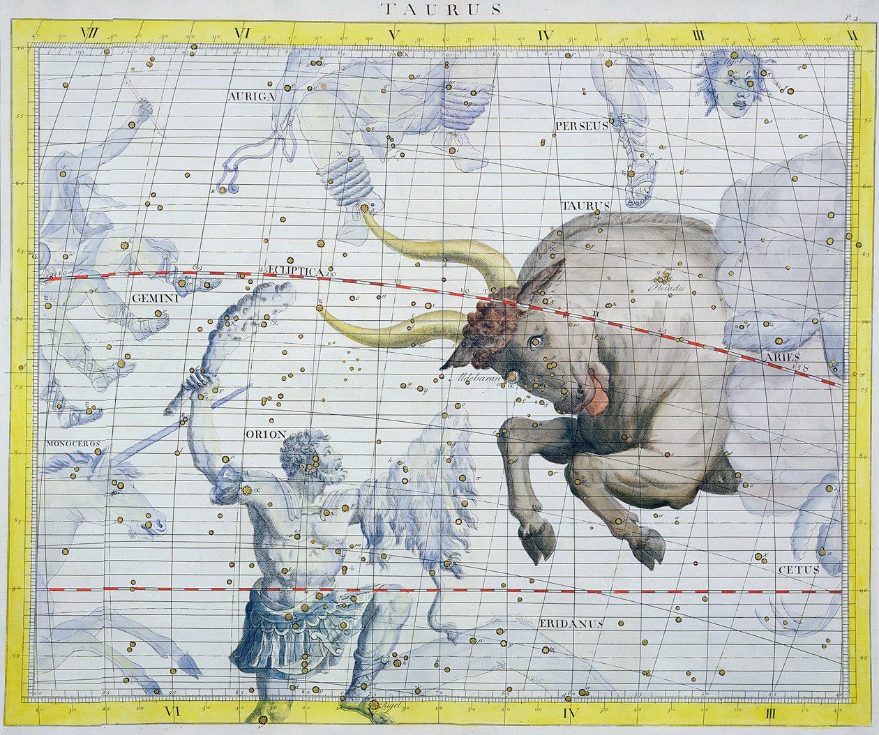 Gwiazdozbiór Byka, 1729 autorstwa Unbekannt