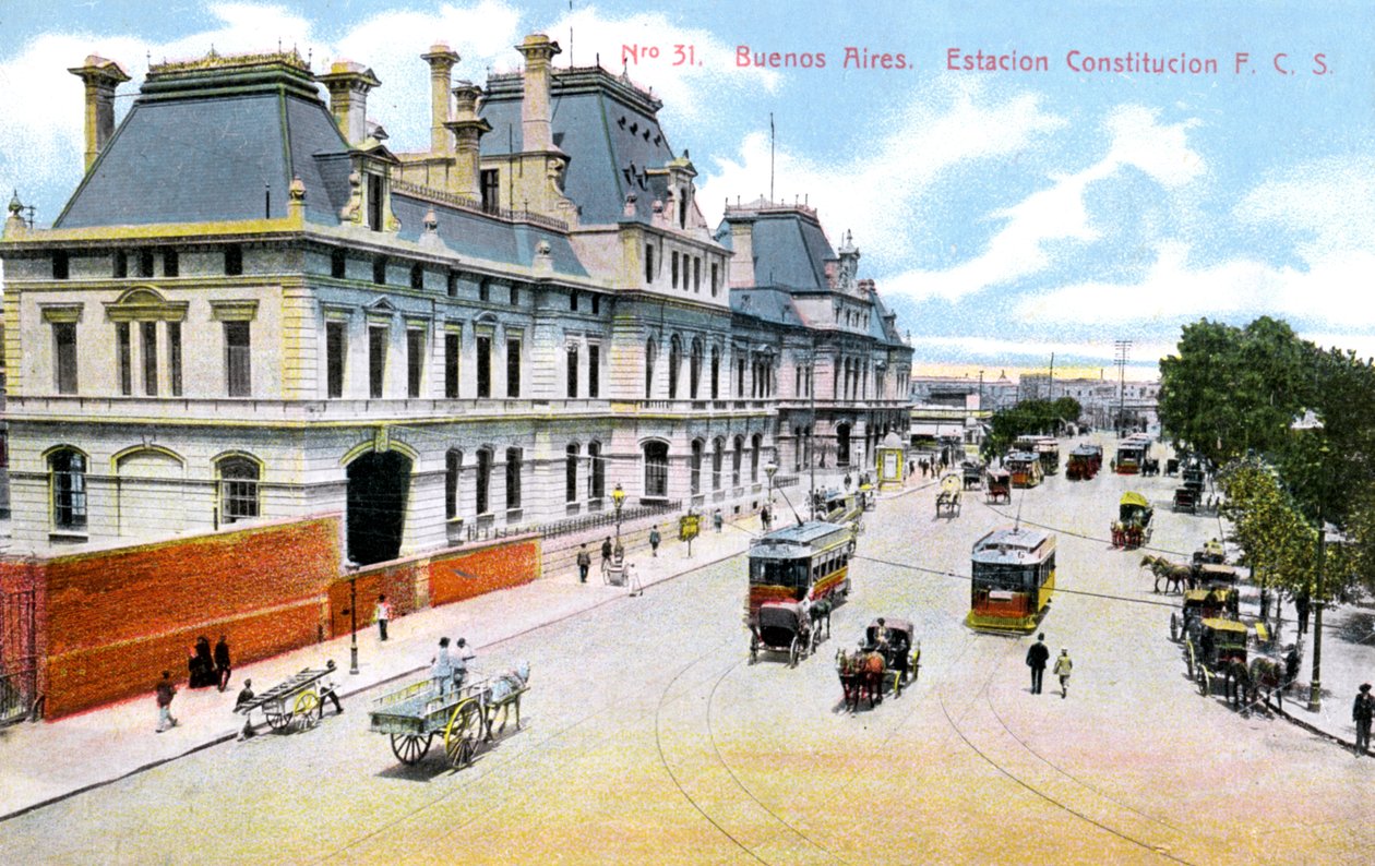 Stacja Konstytucji, Buenos Aires, Argentyna, ok. 1900 autorstwa Unbekannt