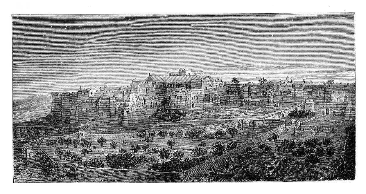 Klasztor Narodzenia Pańskiego, Betlejem, ok. 1888 r. autorstwa Unbekannt