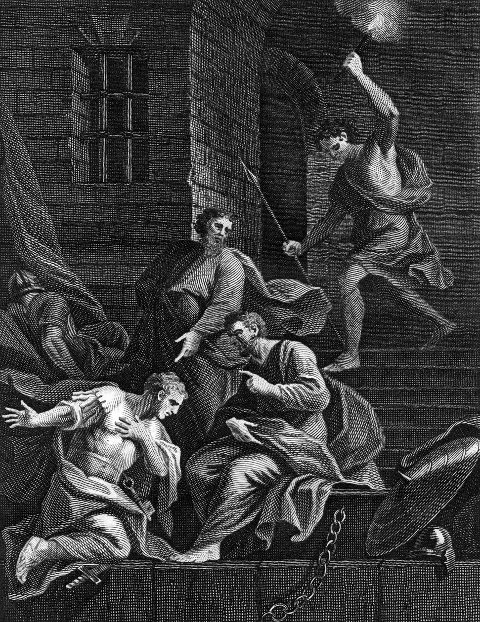 Nawrócenie strażnika więziennego, 1815 autorstwa Unbekannt
