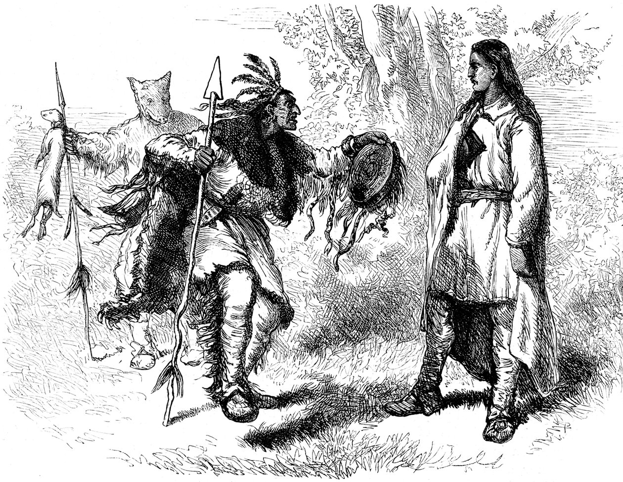 Nawróceni rdzenni Amerykanie i Powwows, ok. XVII w. ok. 1880 r. autorstwa Unbekannt