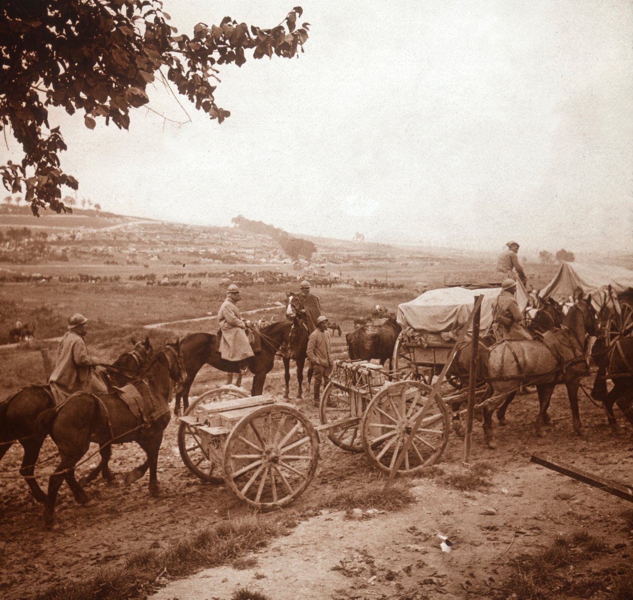 Konwój, Genicourt, północna Francja, 1916 autorstwa Unbekannt