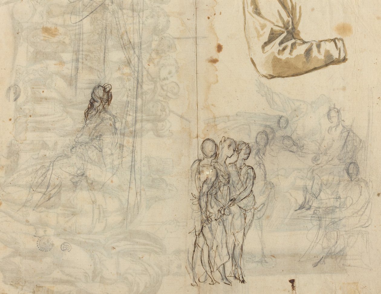 Kopia Po historycznym obrazie z kręgu Paolo Veronese [recto], XVI wiek. autorstwa Unbekannt