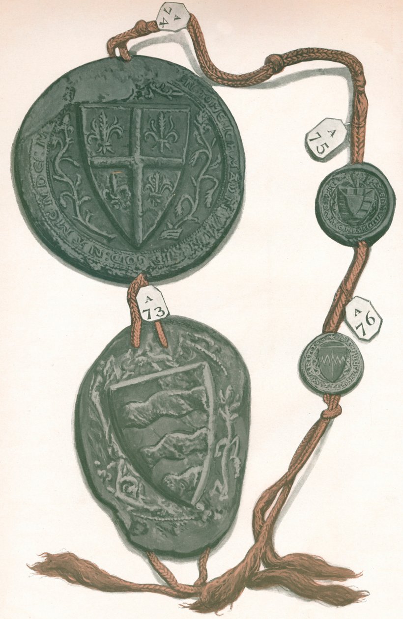 Sznur VI John de Hastings, Edmund de Hastings, Edmund de Mortimer, Fulke Fitz-Warine, 1904 autorstwa Unbekannt