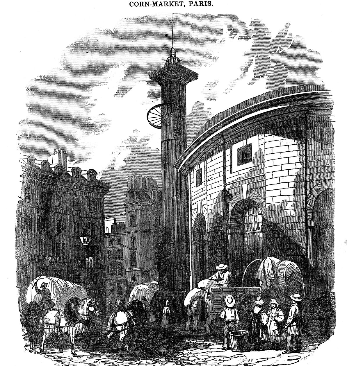 Targ kukurydziany, Paryż, 1836 autorstwa Unbekannt