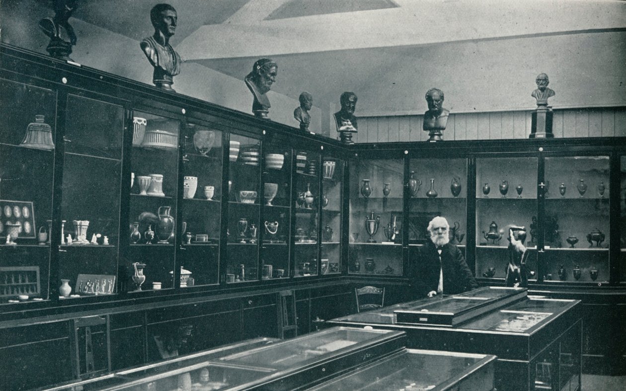 Widok narożny Muzeum Wedgwooda na starych dziełach w Etrurii, Staffordshire, c1908 autorstwa Unbekannt