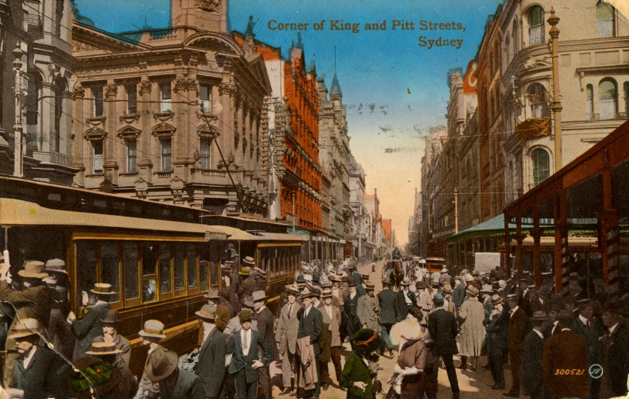 Corner of King and Pitt Streets, Sydney, Nowa Południowa Walia, Australia, c1917 autorstwa Unbekannt