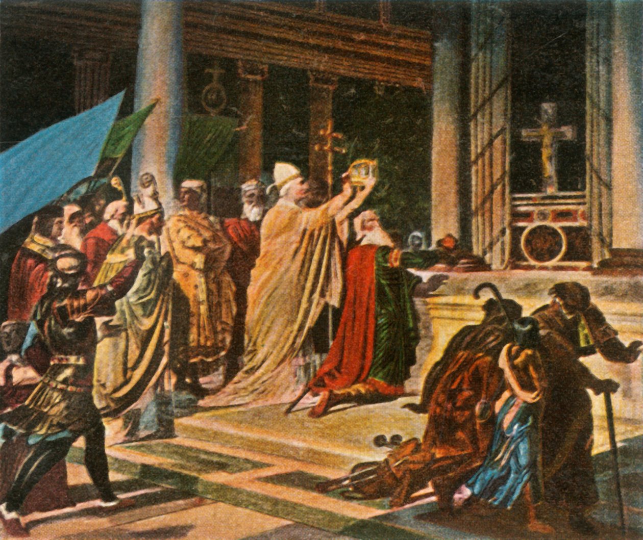 Koronacja Karola Wielkiego w Rzymie, Boże Narodzenie, 800 AD, 1936. autorstwa Unbekannt