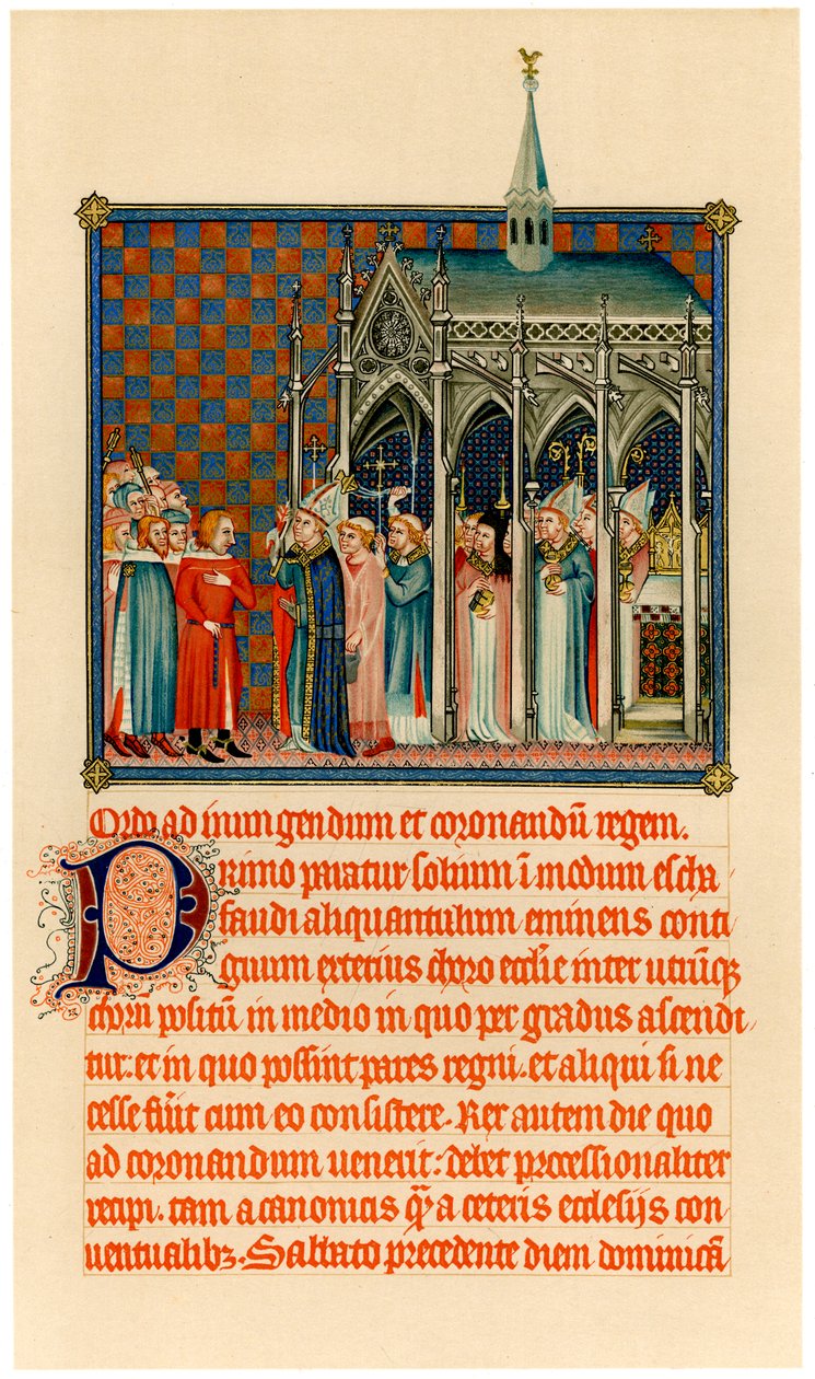 Koronacja Karola V, c1365 autorstwa Unbekannt