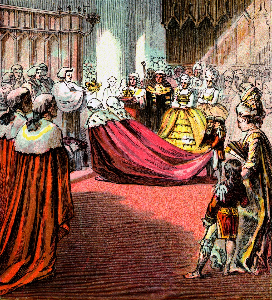 Koronacja Jerzego III, 1761, ok. 1850 r. autorstwa Unbekannt
