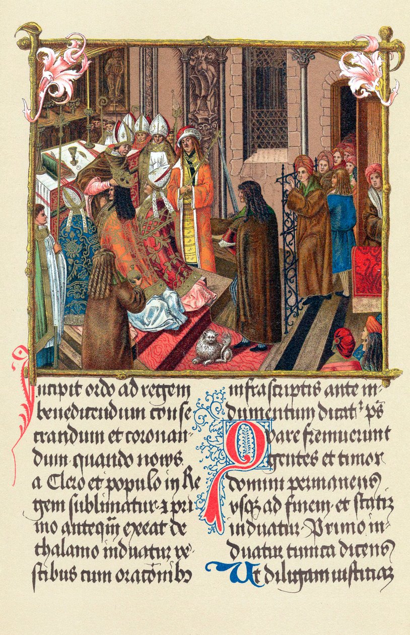 Koronacja króla Polski Aleksandra I przez arcybiskupa gnieźnieńskiego, Kraków, 1501 autorstwa Unbekannt