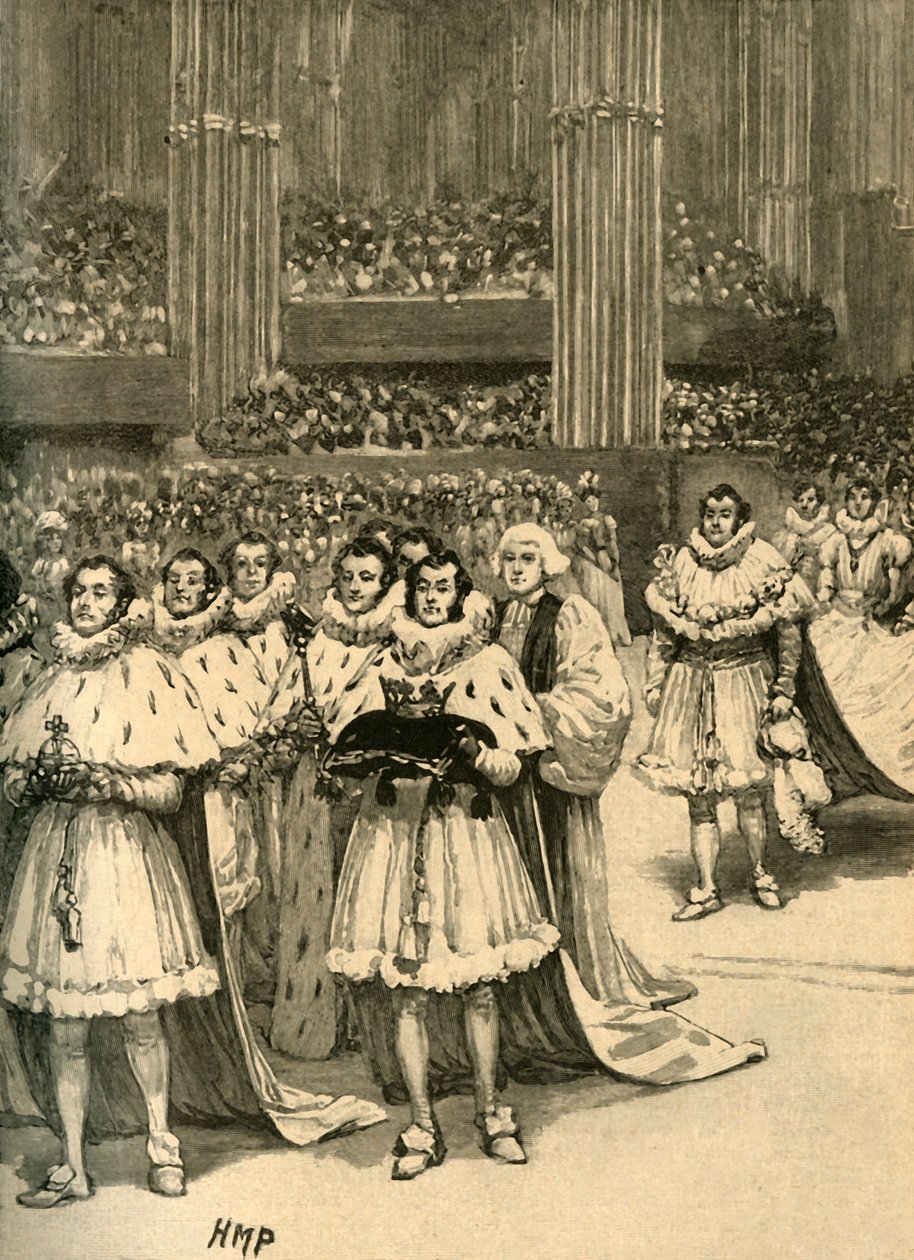 Koronacja króla Wilhelma IV: procesja królewska, Opactwo Westminsterskie, Londyn, 1830–1890. autorstwa Unbekannt