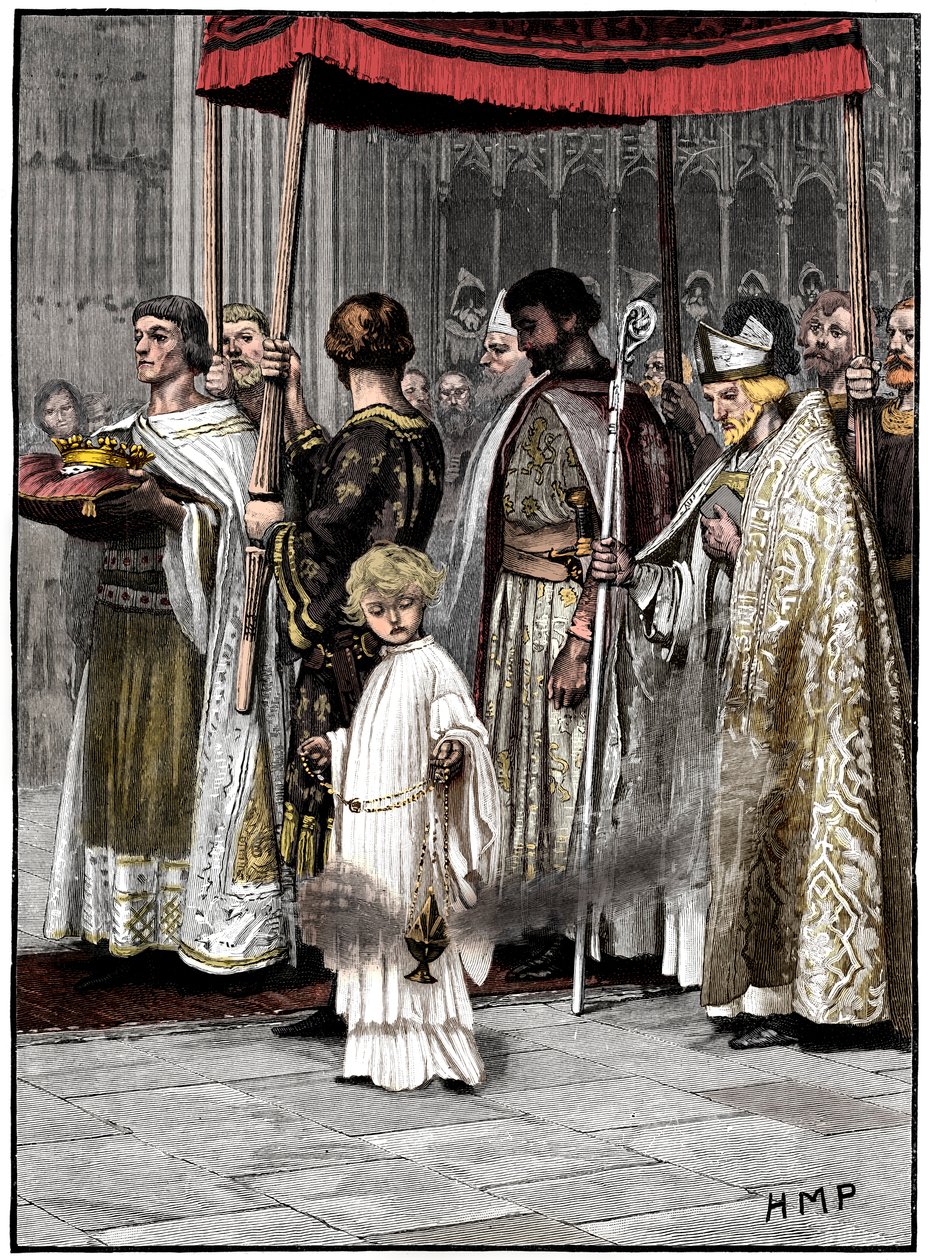 Koronacja Ryszarda I w Opactwie Westminsterskim 1189, c1880 autorstwa Unbekannt
