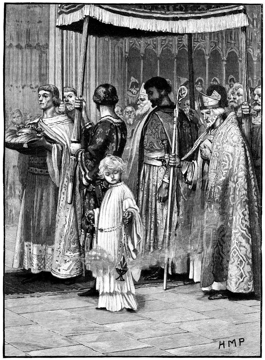 Koronacja Ryszarda I w Opactwie Westminsterskim 1189, c1880 autorstwa Unbekannt