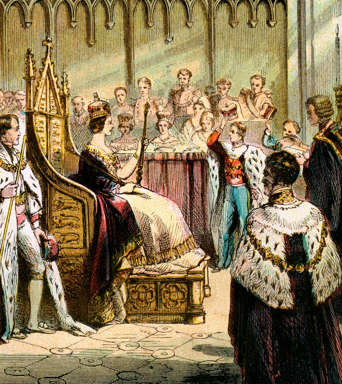 Koronacja Wiktorii, 1837 r., ok. 1850 r. autorstwa Unbekannt