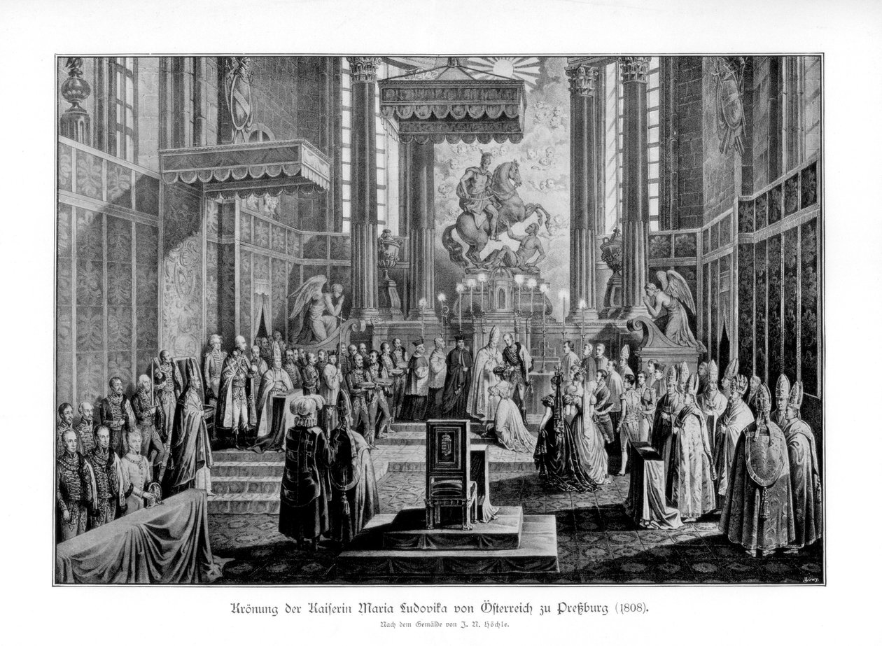 Koronacja cesarzowej Marii Ludovicy Austrii w Pressburgu, 1808 autorstwa Unbekannt