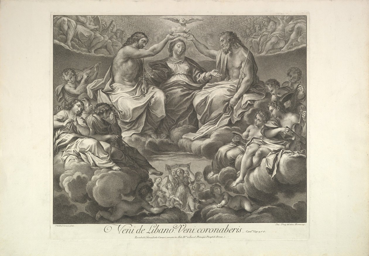 Koronacja Matki Boskiej, 1741 r. autorstwa Unbekannt