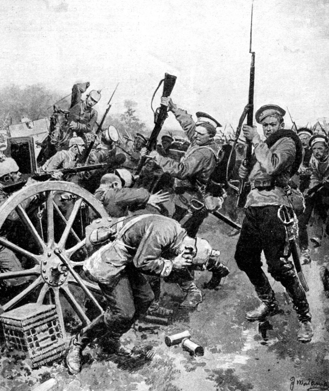 Atak kozacki na wojska niemieckie, Prusy Wschodnie, I wojna światowa, 1914 autorstwa Unbekannt