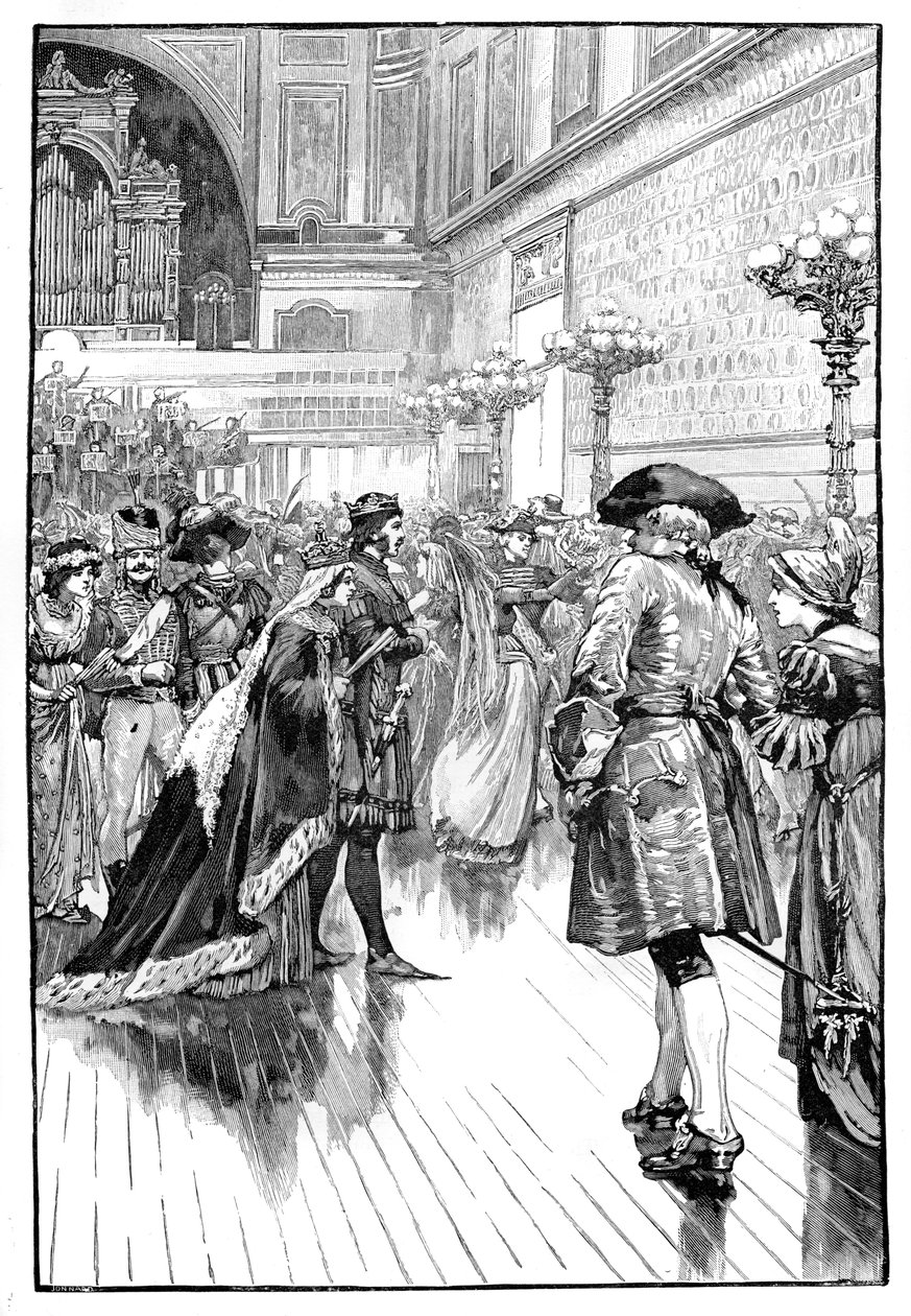 Bal Kostiumowy w Pałacu Buckingham, ok. 1840, 1900 autorstwa Unbekannt