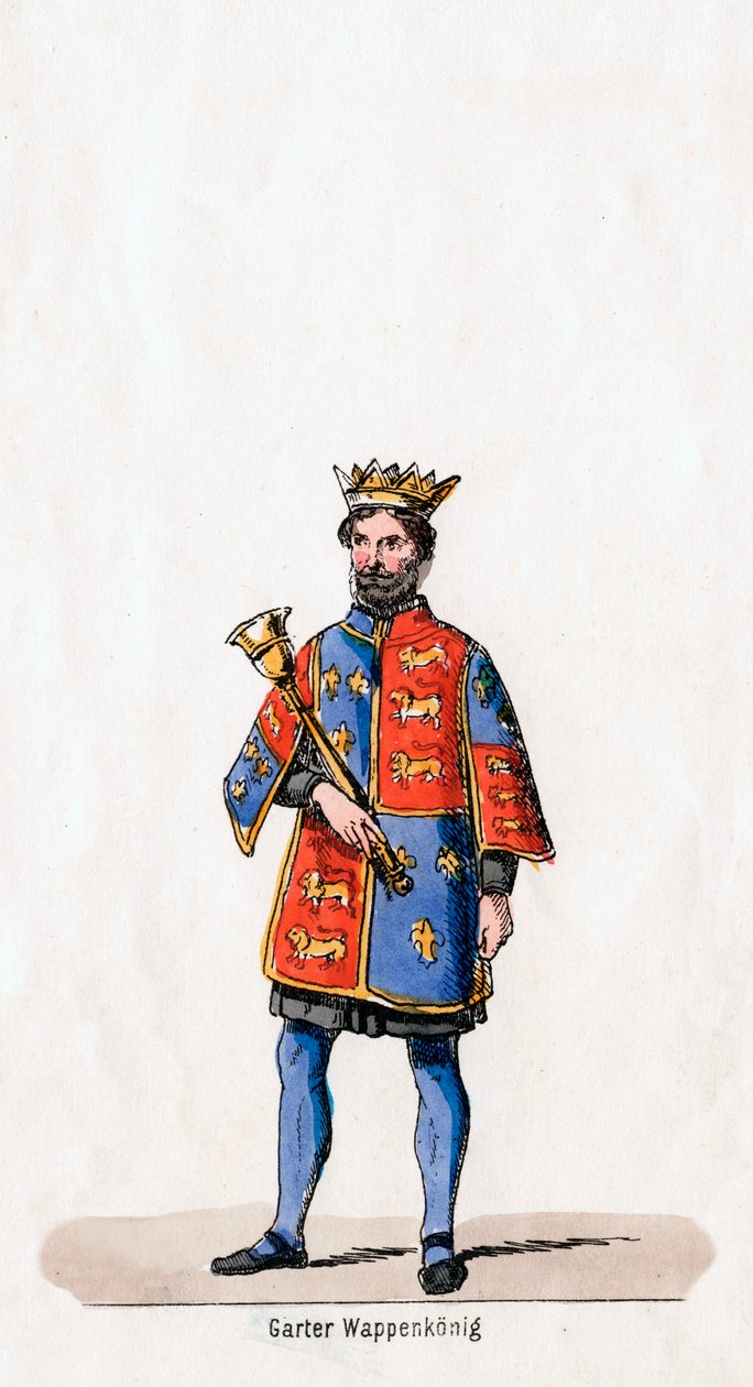 Projekt kostiumu do sztuki Szekspira, Henryk VIII, XIX w. autorstwa Unbekannt