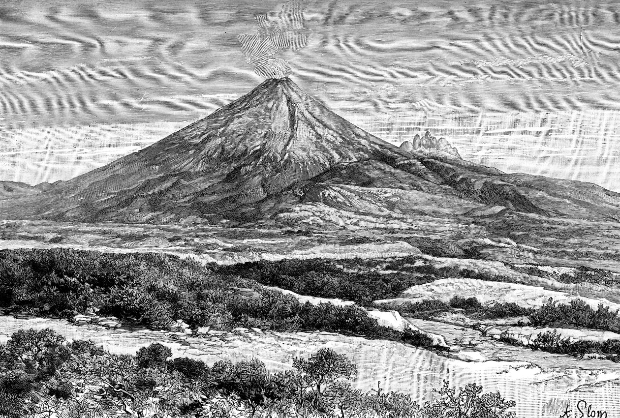 Wulkan Cotopaxi, Ekwador, 1895 autorstwa Unbekannt