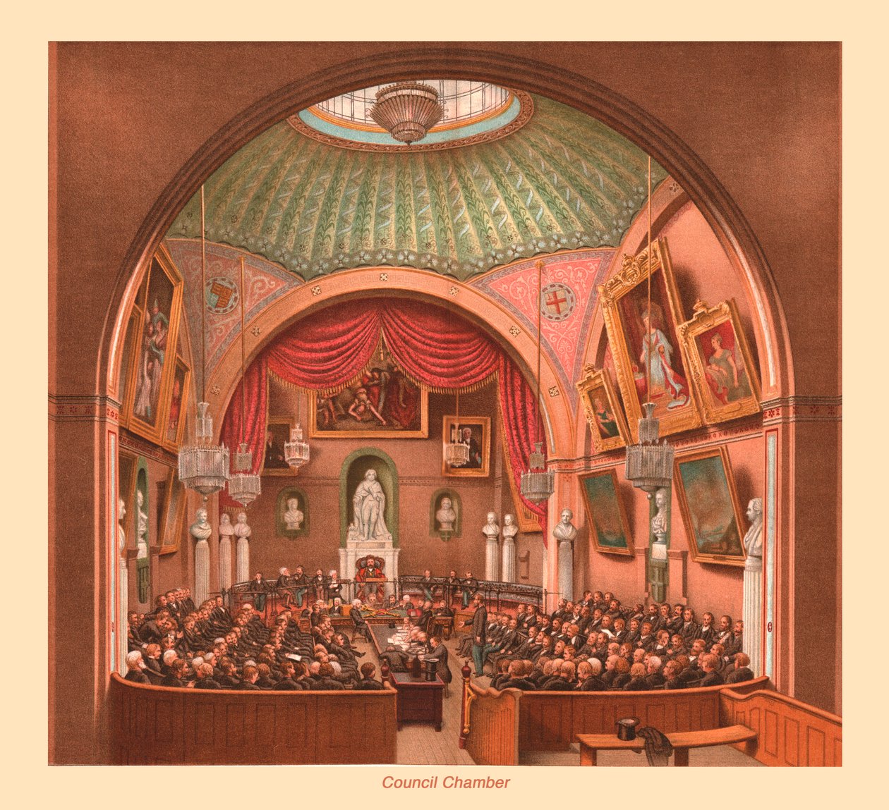 Izba Rady London Guildhall, 1886 autorstwa Unbekannt