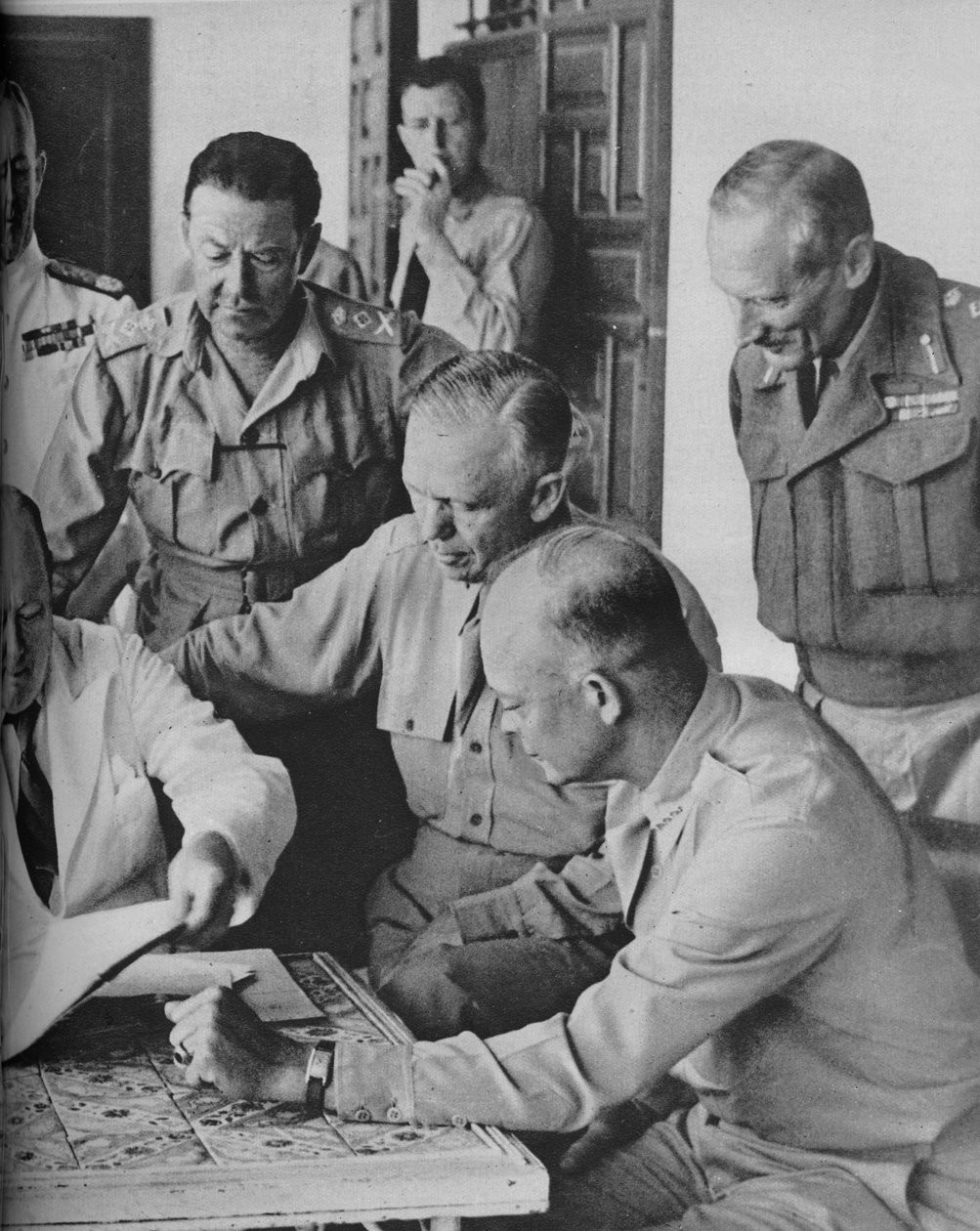 Rada Wojenna w Algierze: pan Churchill ze swoimi kapitanami, 1943 autorstwa Unbekannt