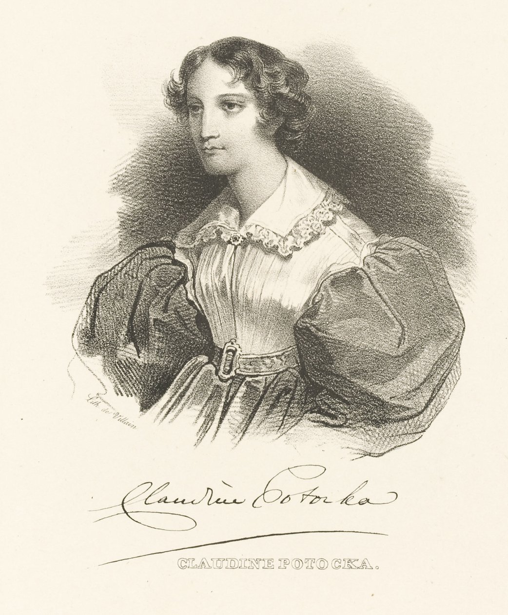 Hrabina Klaudyna Klaudyna Potocka, z d. Działyńskich 1801-1836, ok. 1930 r. 1830. autorstwa Unbekannt