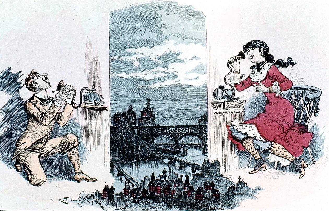 Zaloty telefoniczne przez Paryż, 1883 r. autorstwa Unbekannt