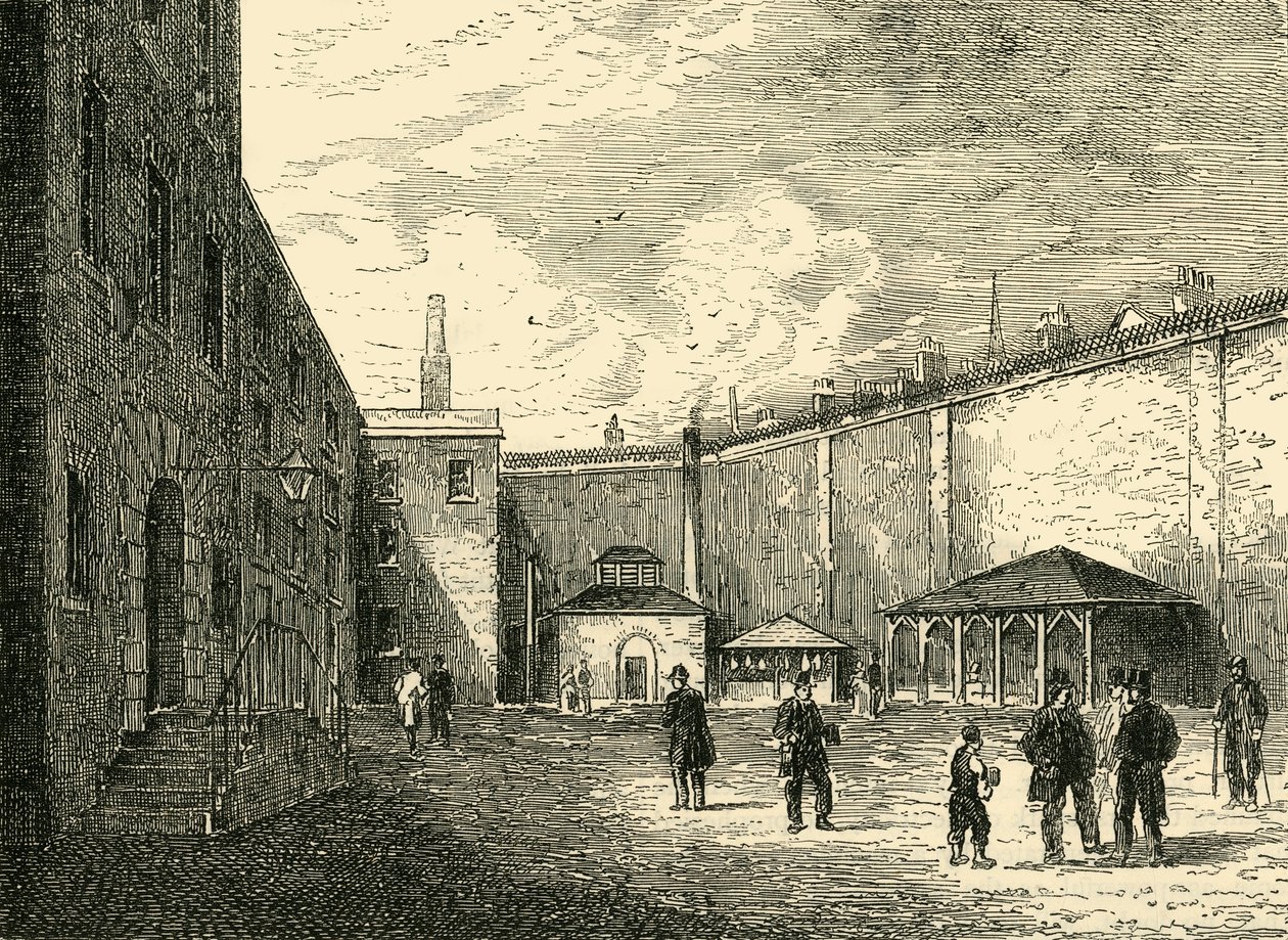 Dziedziniec w więzieniu floty, ok. 1872 r. autorstwa Unbekannt