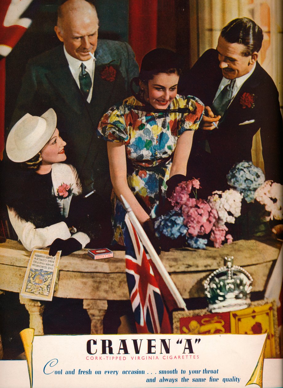 Papierosy Virginia z korkami Craven A z korkiem, 1937 r autorstwa Unbekannt